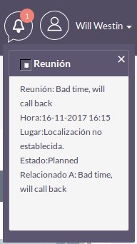 desktop notifications icon dropdown