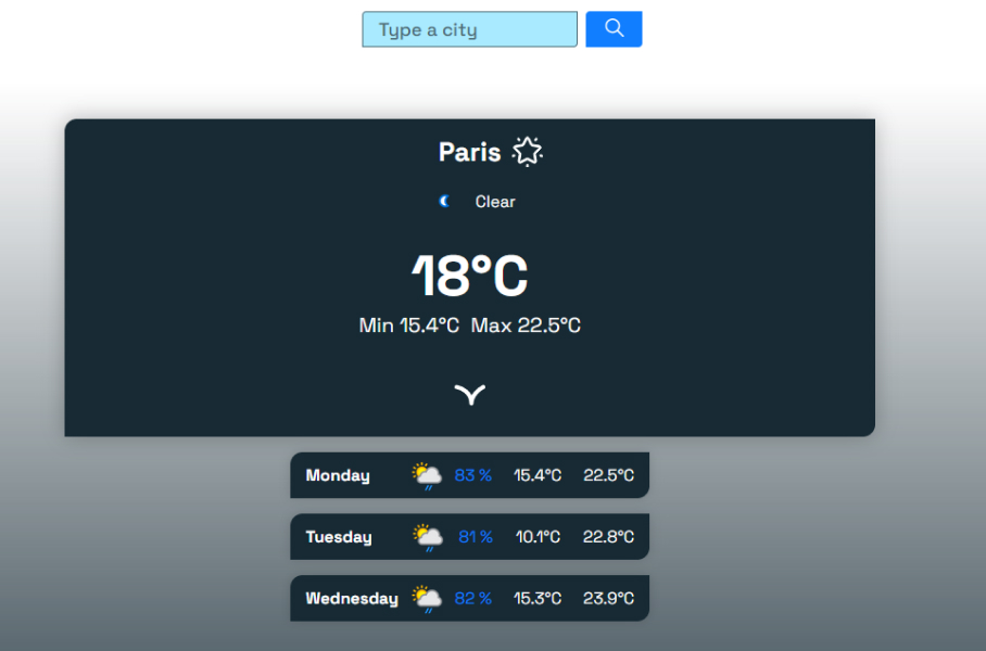 Meteo app