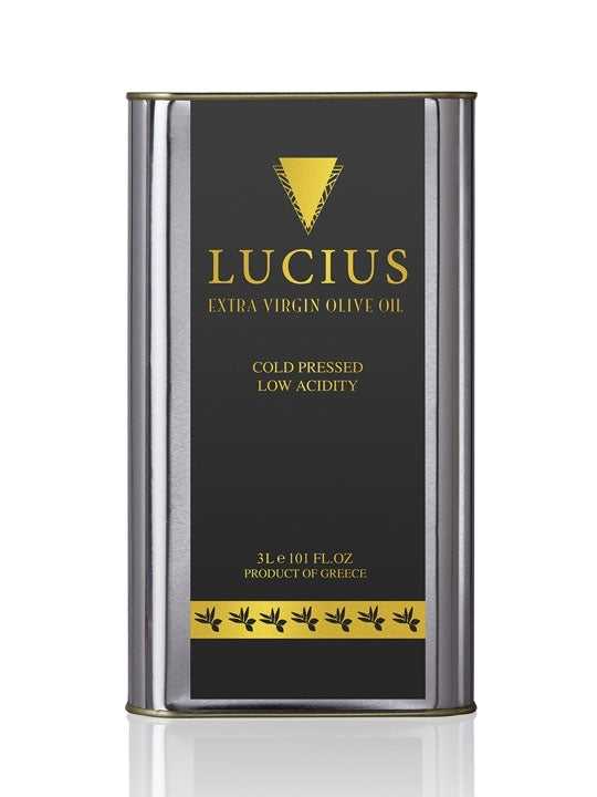 Olio extravergine mono-varietà Lucius 3L, Extra virgin olive oil Lucius 3L, Έξτρα Παρθένο Ελαιόλαδο Lucius 3000μλ, Epicerie-Grecque-Produits-Grecs-Huile-d'olive-extra-vierge-Lucius-3L