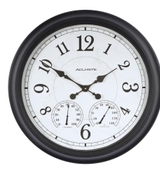 image 24 in Black Clock with Thermometer and Hygrometer