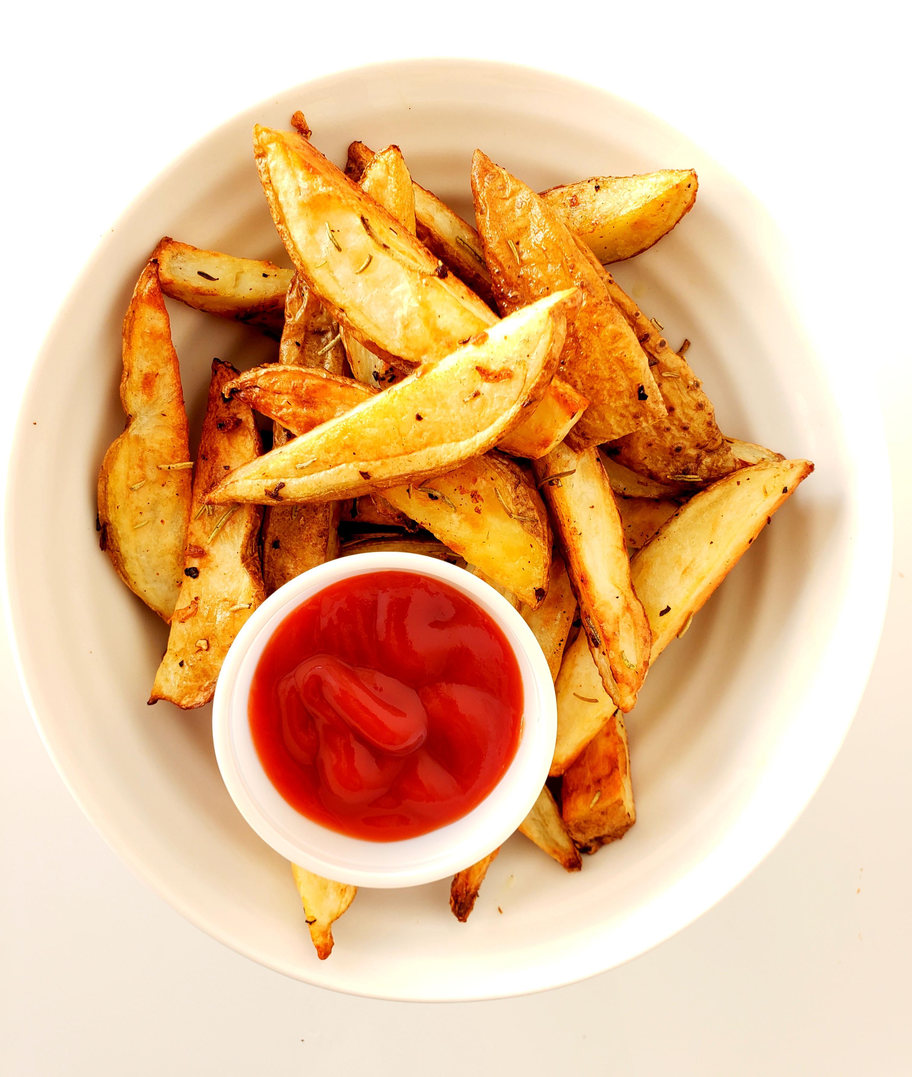 French Fried Oven Baked with Rosemary and Garlic