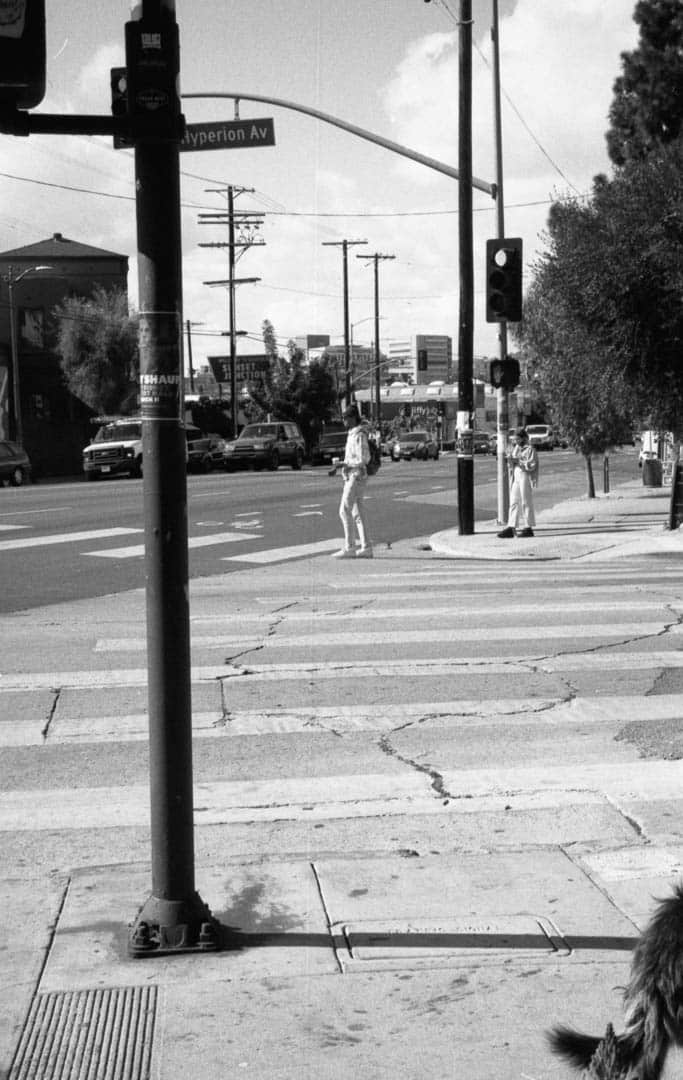 People at the crosswalk in LA
