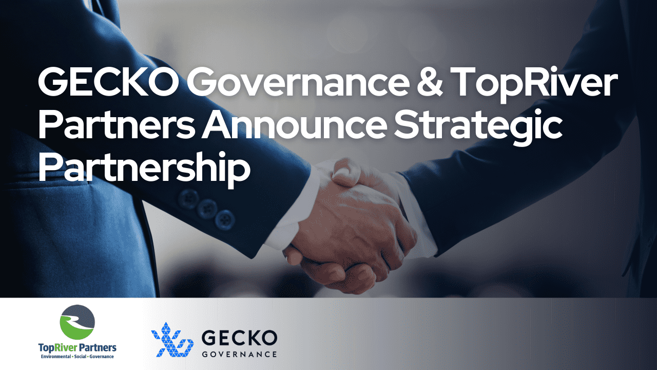 GECKO Governance and TopRiver Partners Announce Strategic Partnership