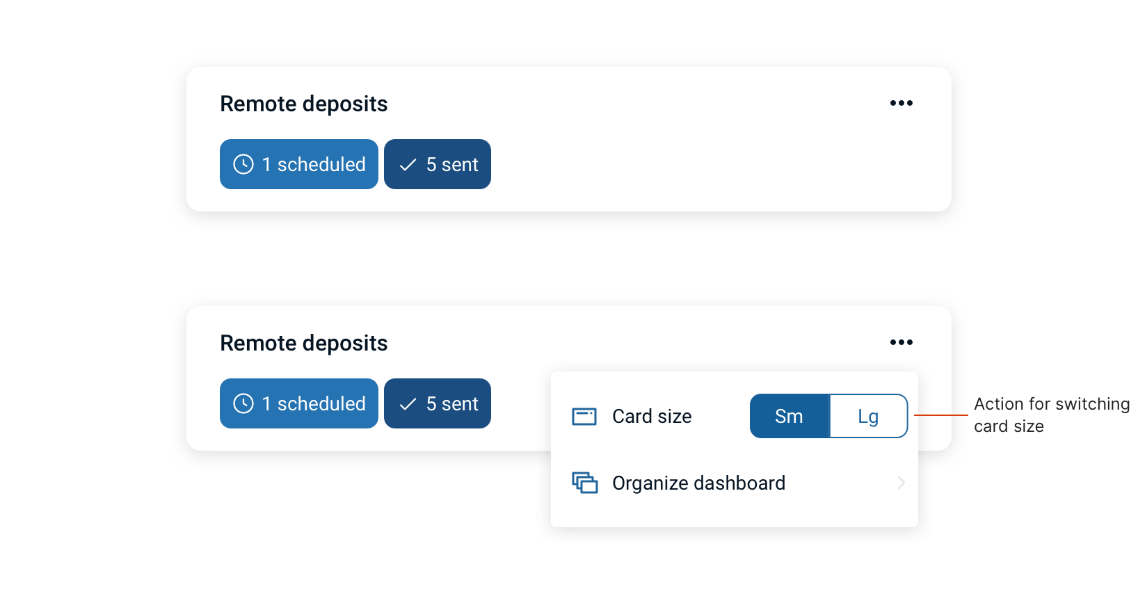 A sample small card layout