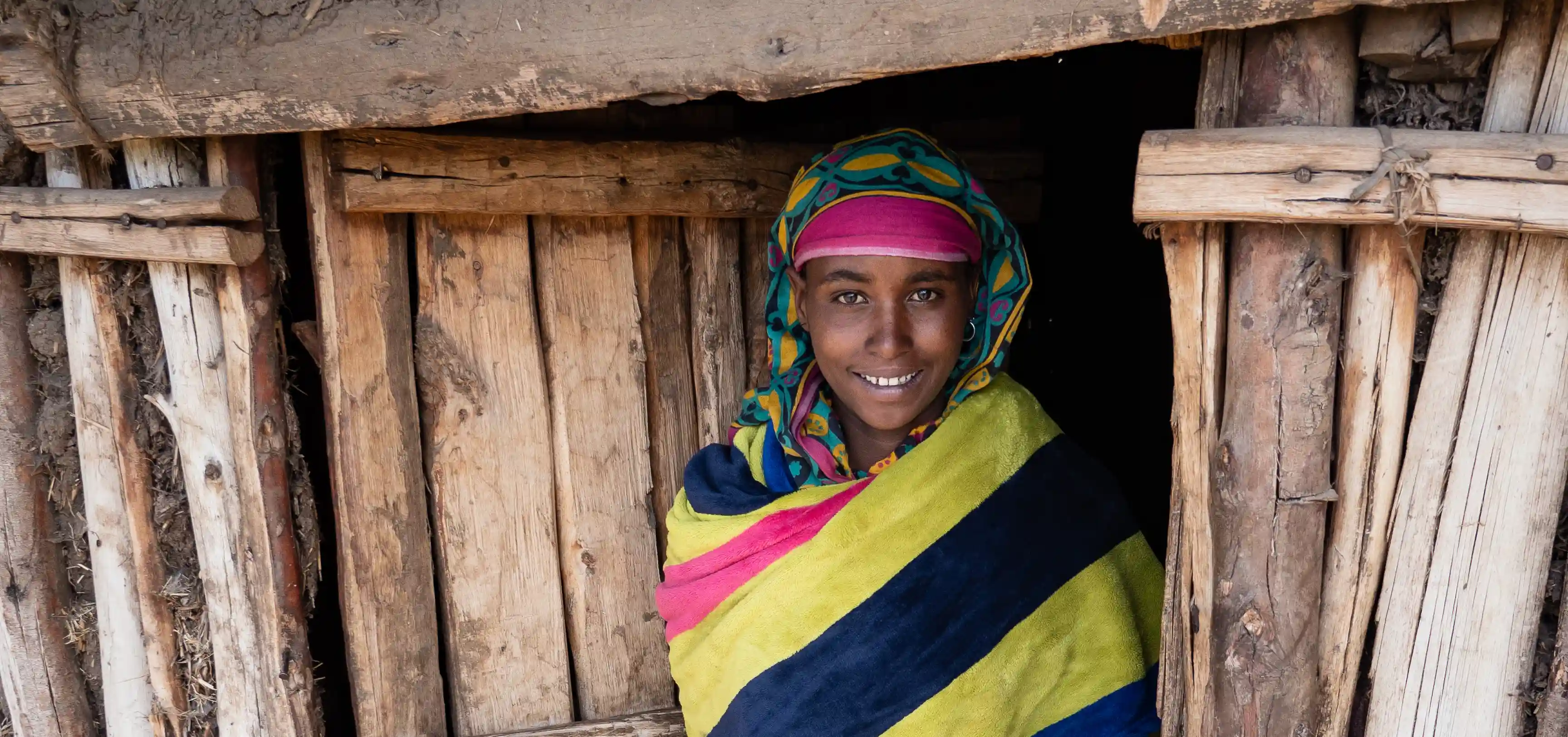 Ethiopian woman at her home