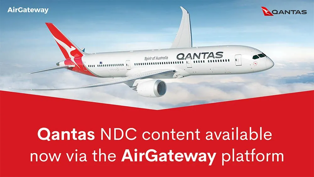 Australian carrier Qantas’ NDC content is now live on the AirGateway platform