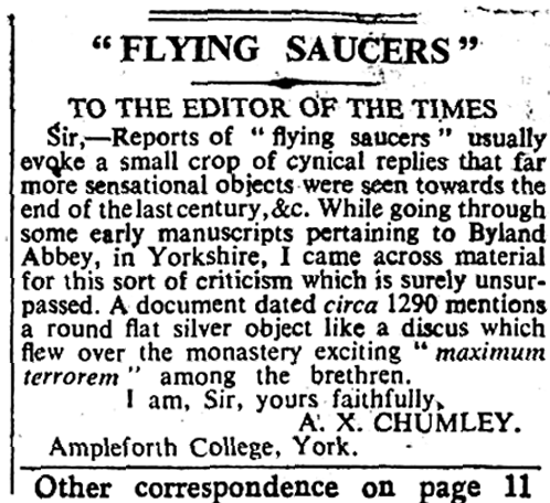 L'article d'origine, publié dans le London Times le 9 février 1953