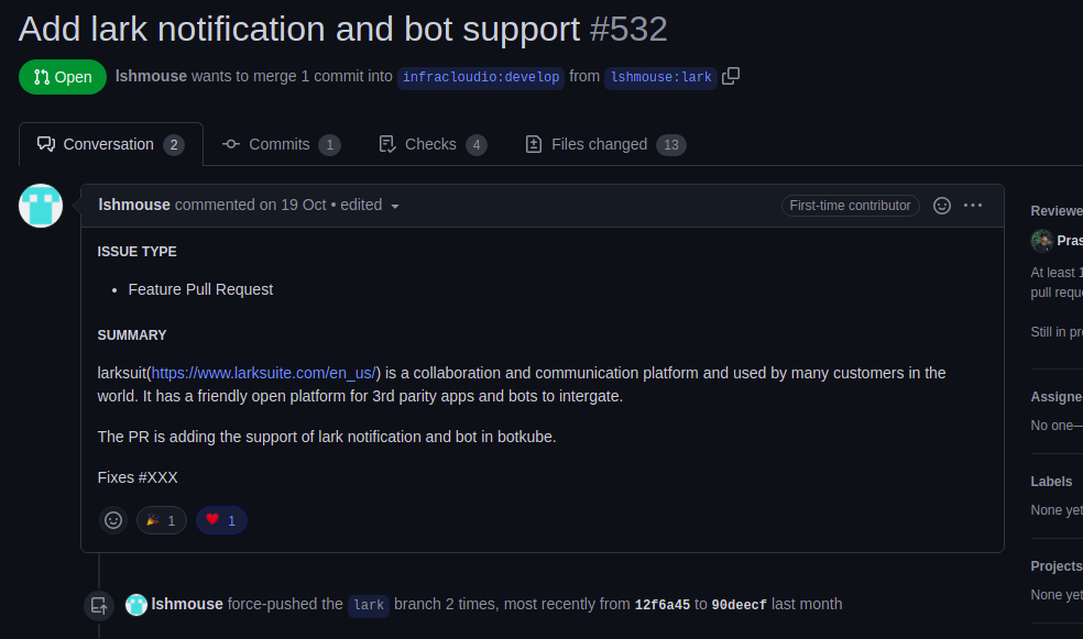 Lark Notification and Bot Support