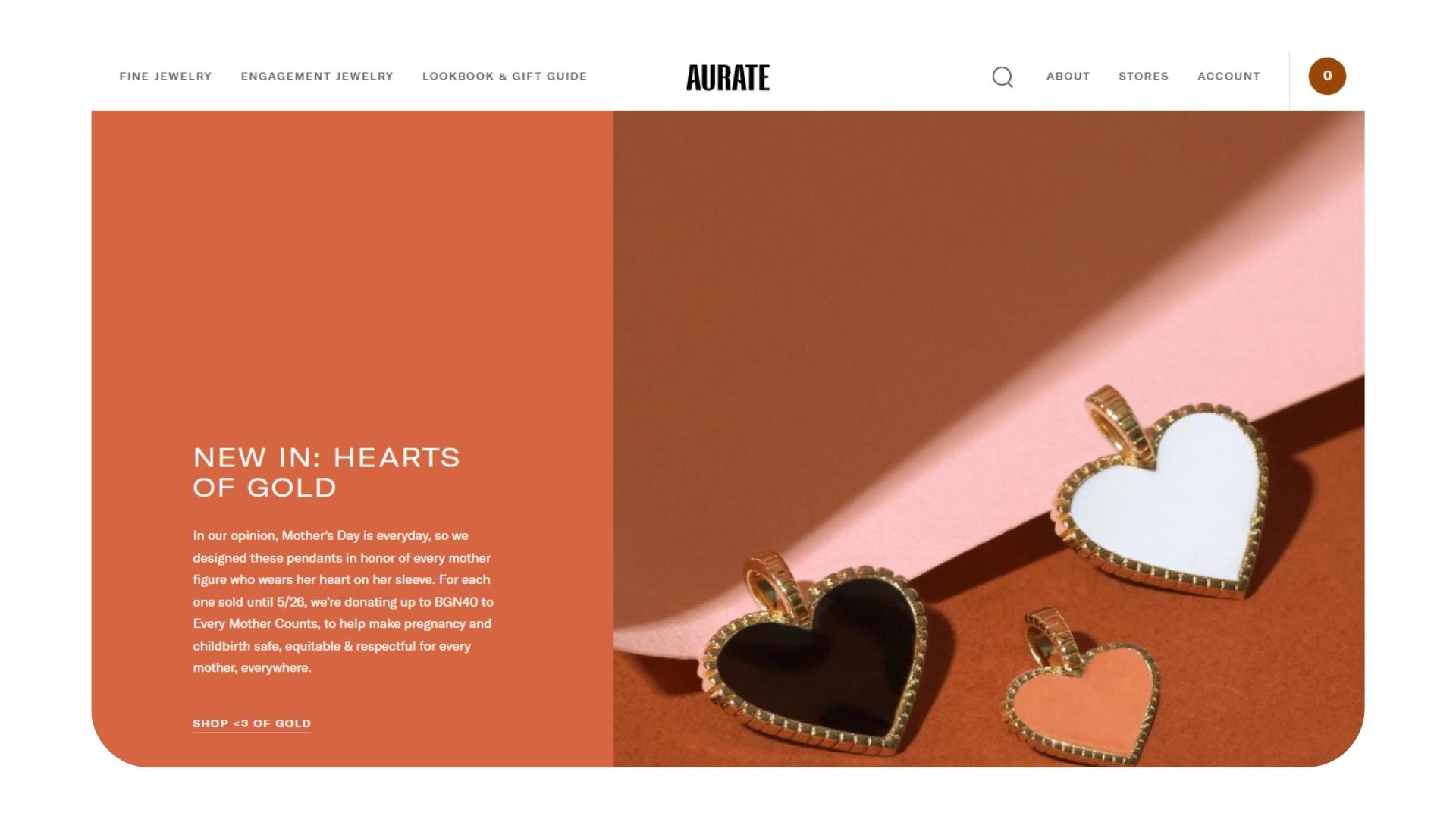 Aurate Jewelry Website Development