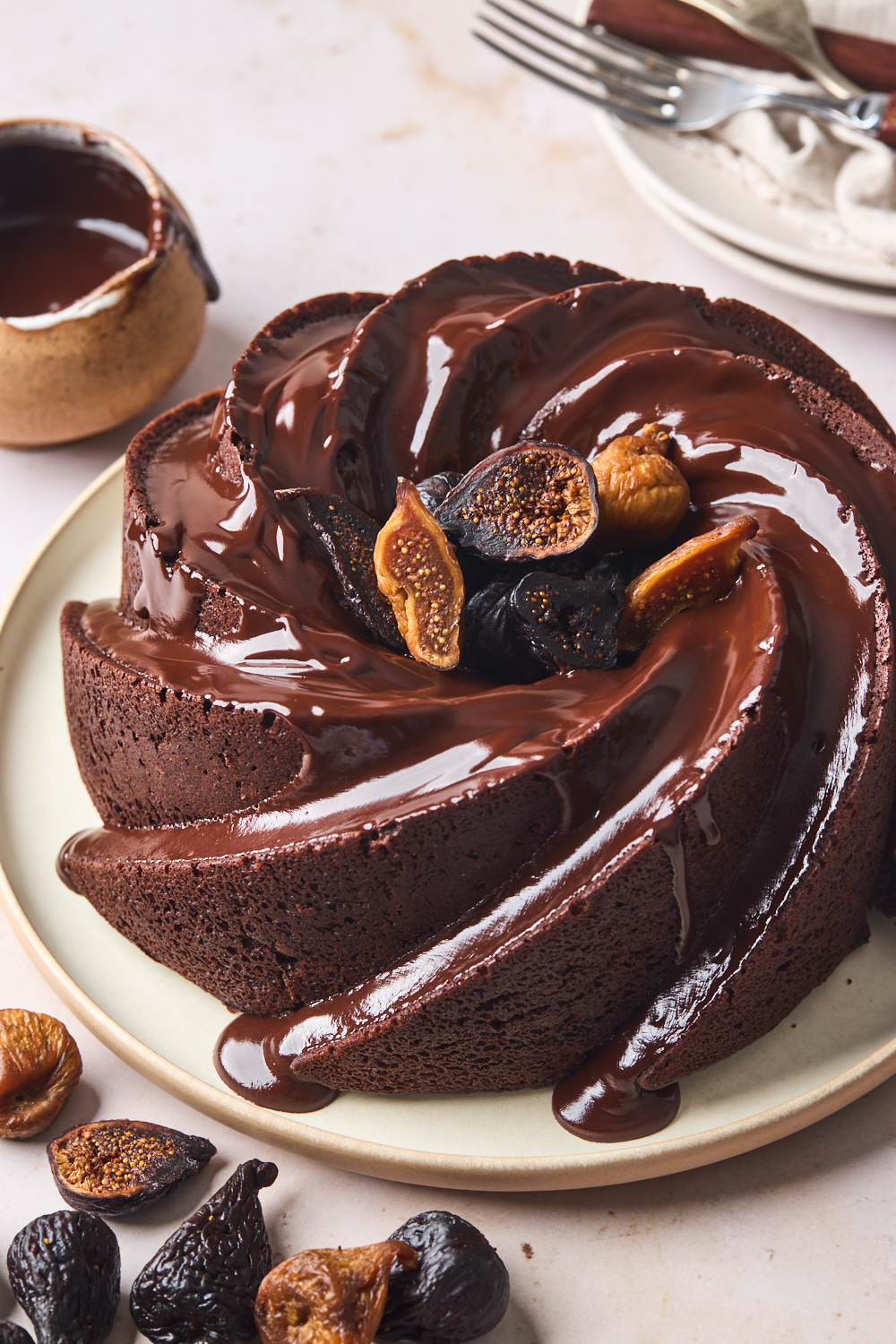 Chocolate Fig Spice Cake