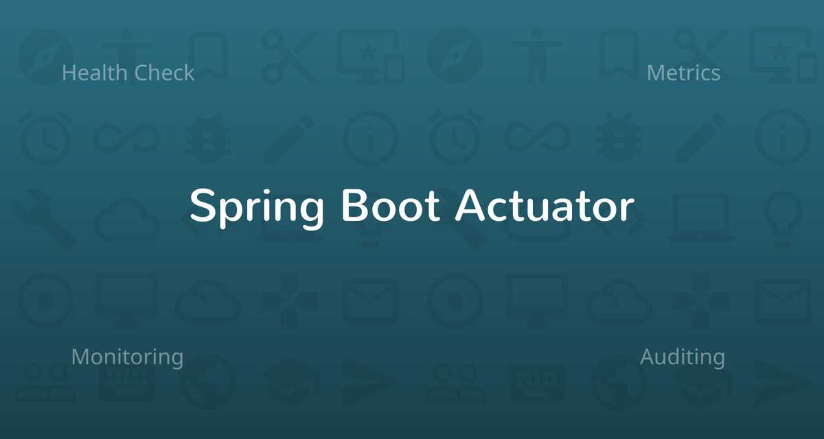 Spring Boot Actuator Health check, Auditing, Metrics gathering and