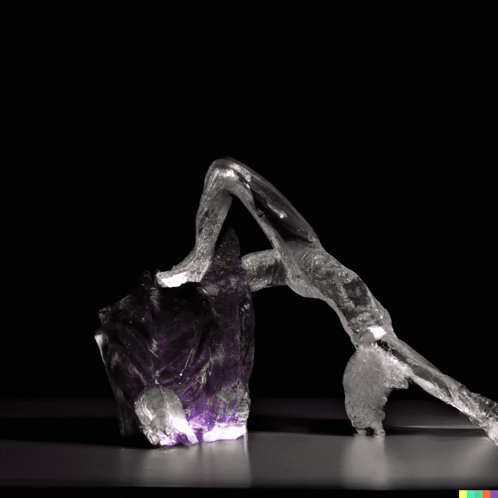 Amethyst Crystal Doing Yoga
