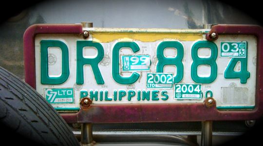 Philippines License Plate, Hamtic, Antique. July 2009.
