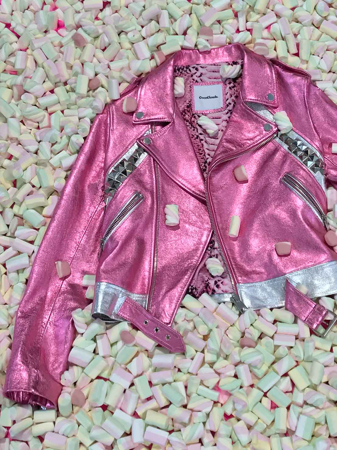 COCOCLOUDE - leather jacket Pink