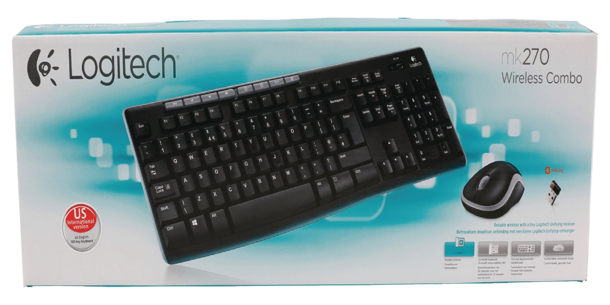 <h4>Logitech Wireless Keyboard& Mouse MK-270</h4>