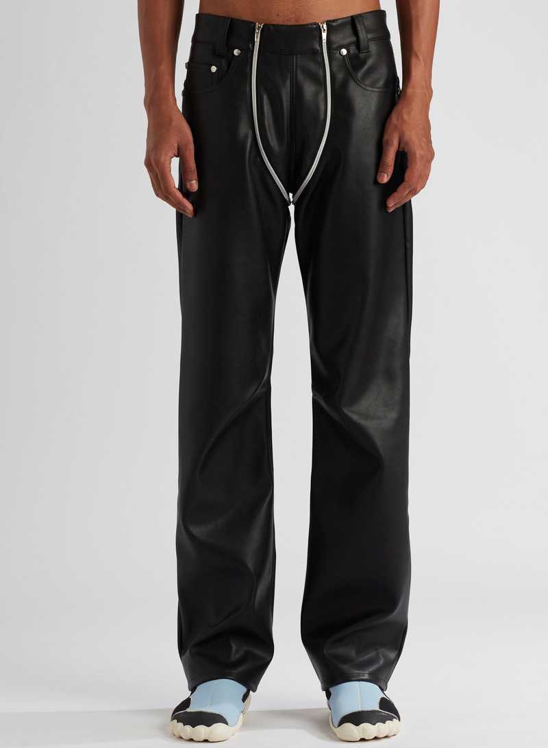 LATA SS23 PLEATHER TROUSERS FRONT