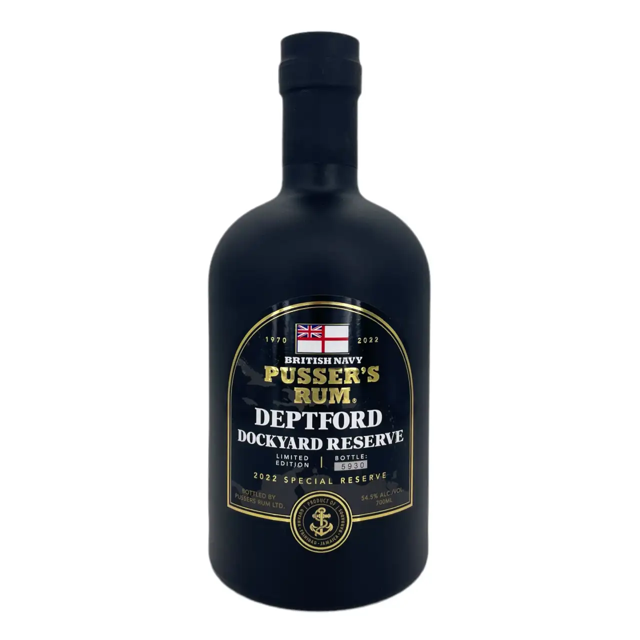 Image of the front of the bottle of the rum Deptford Dockyard Reserve