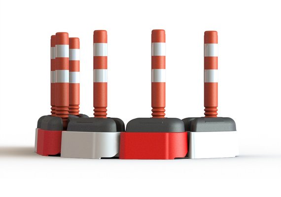 Road Rock Barriers with Cylinders
