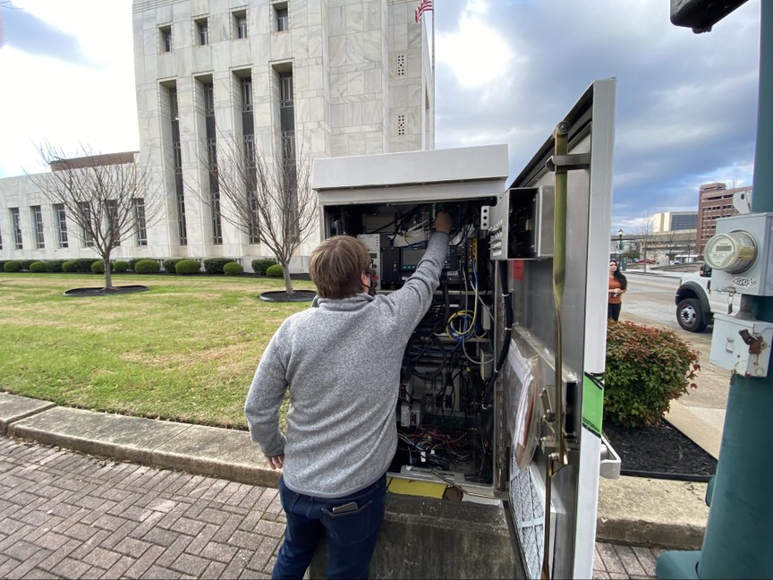 Connecting the sensors through the intersection control box