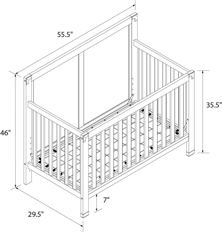 Small best sale crib dimensions