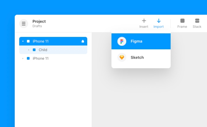 How to import from Figma within a Framer Web project.