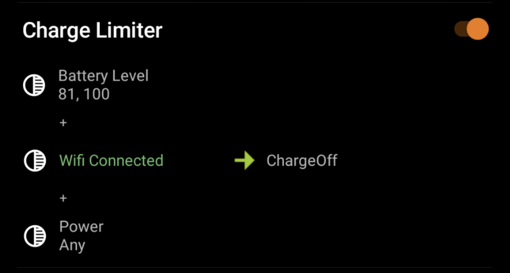 Tasker profile to kill power above 80%