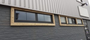 timber frame around the windows