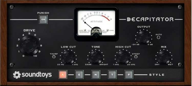 Soundtoy's decapitator distortion plugin