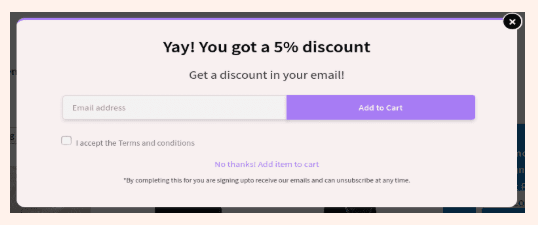 Retainful email collection popup