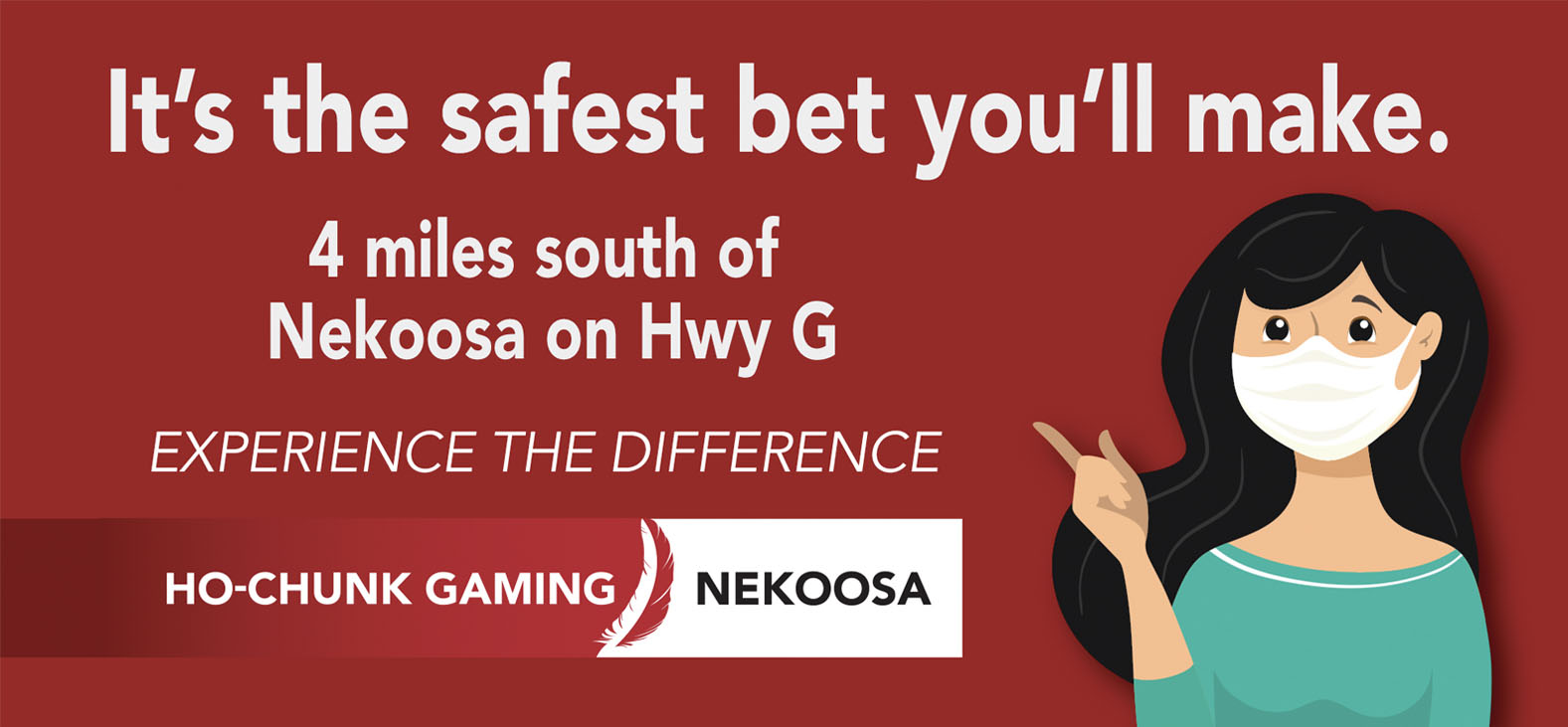 ho chunk's It's the safest bet you'll make campaign graphic