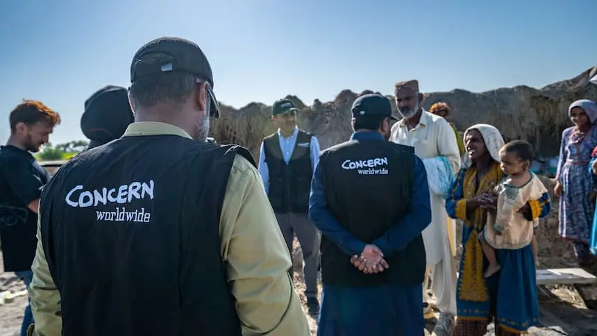 Concern Worldwide team meets with communities in Jacobabad district affected by the 2022 floods in Pakistan