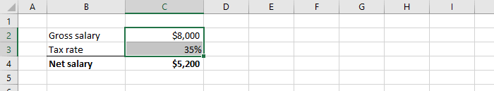 double click a cell and navigate across elements in the formula in excel