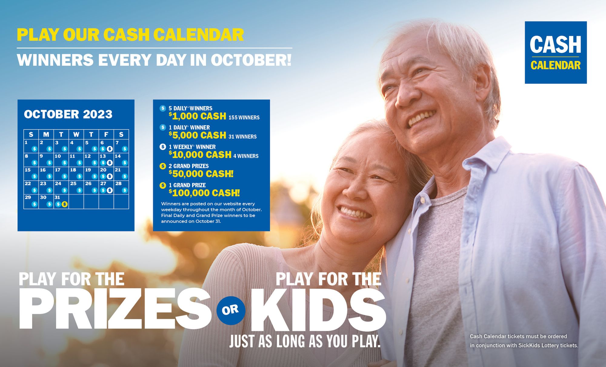 SickKids Lottery Cash Calendar