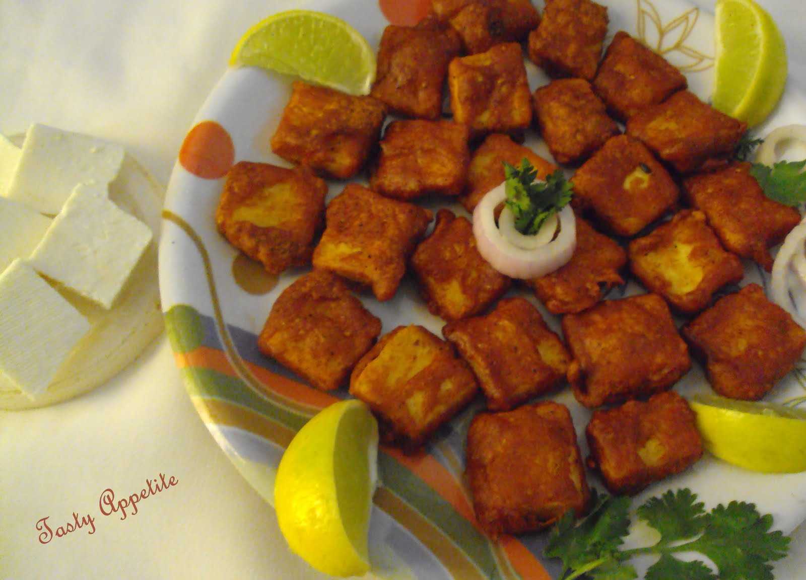 Paneer Pakora Cottage Cheese Fritters Easy Paneer Pakora Tasty