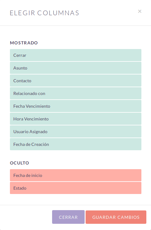 layout list view window