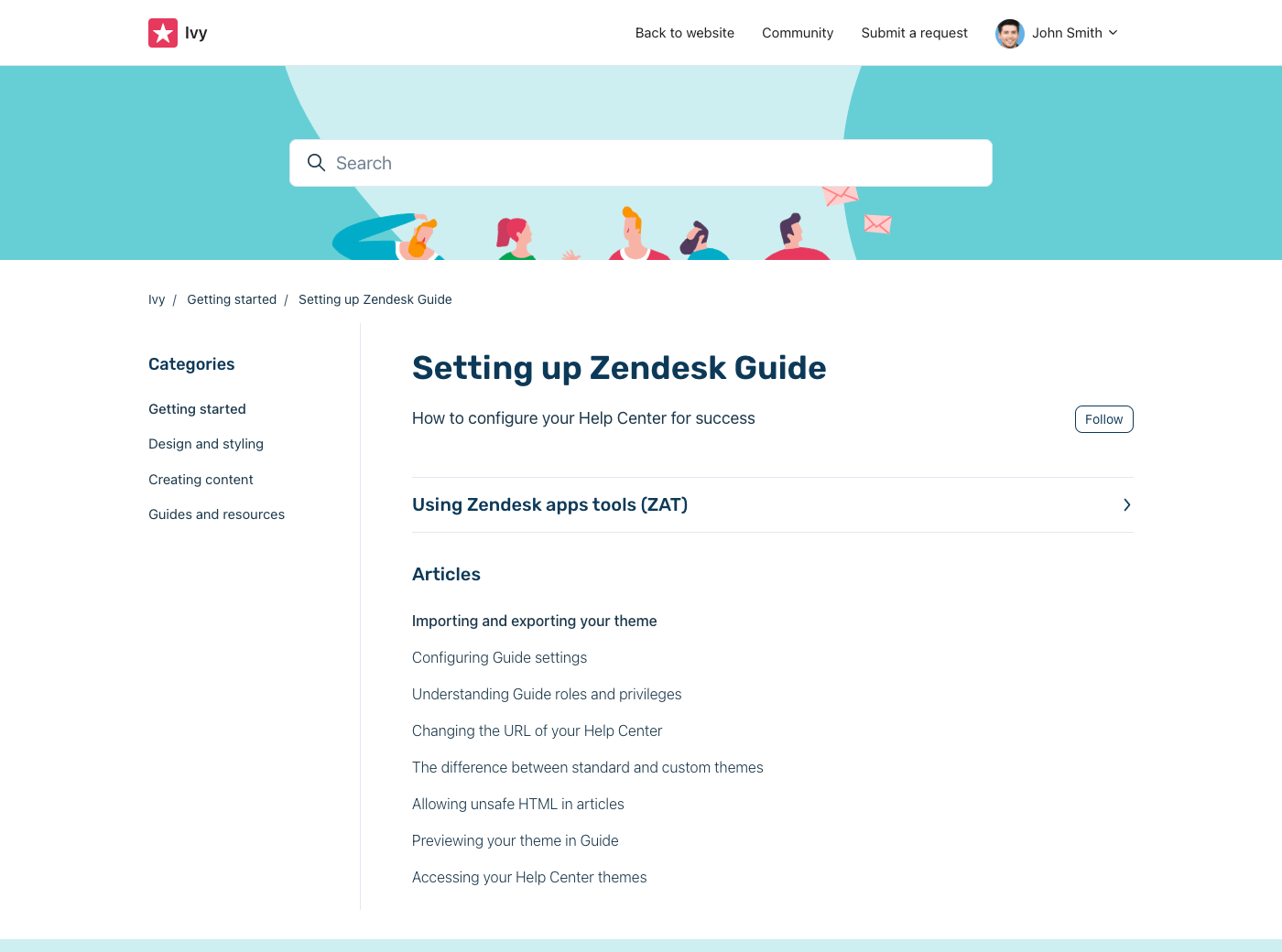 Ivy Zendesk Guide theme - Screenshot 4