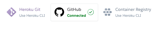 Heroku GitHub deployment method