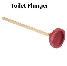 Red toilet plunger for rvs