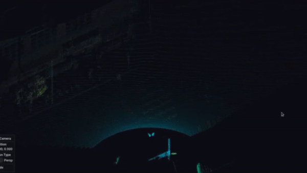 Vehicles and a pedestrian being tracked by Ouster’s lidar solution