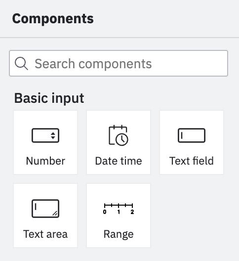 The component library with the custom range component