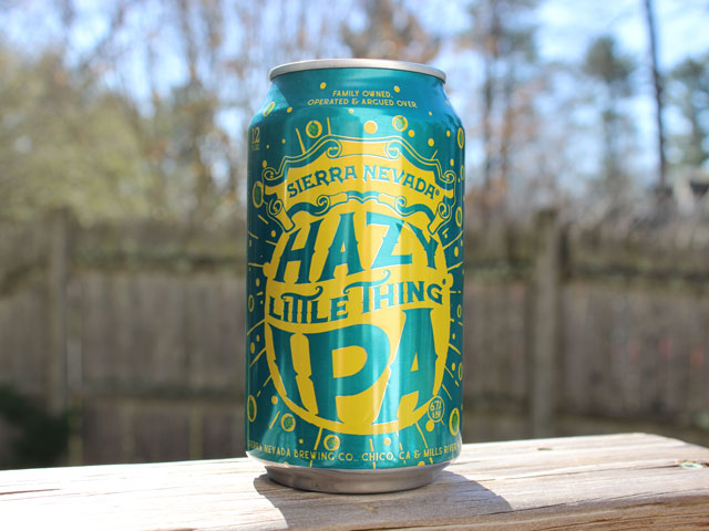 A 12oz can of Hazy Little Thing IPA from Sierra Nevada