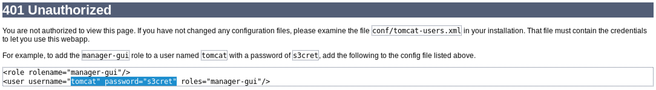HackTheBox Jerry - Web 401 Error