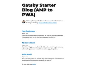 Gatsby Blog AMP to PWA screenshot