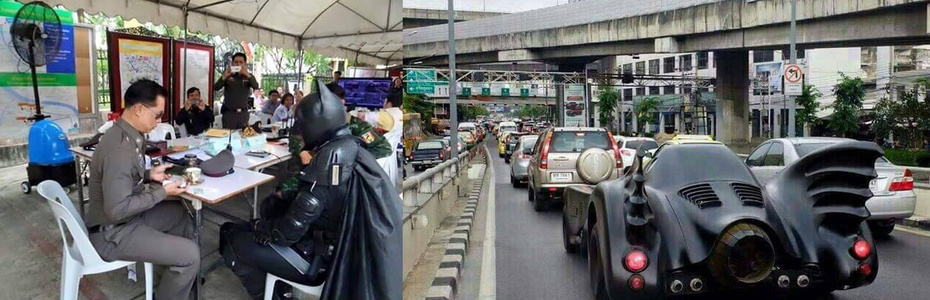 Batman auf dem Polizeirevier