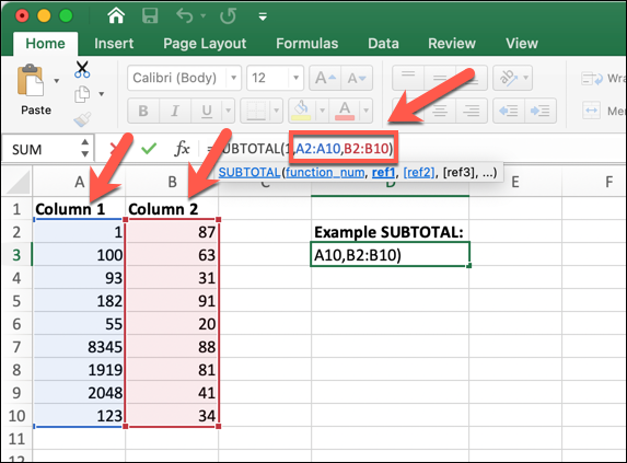 Subtotal excel как пользоваться