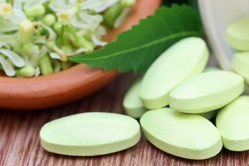 Medicinal pills made of neem