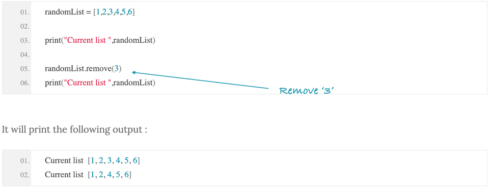 Python add and remove elements from a list - CodeVsColor