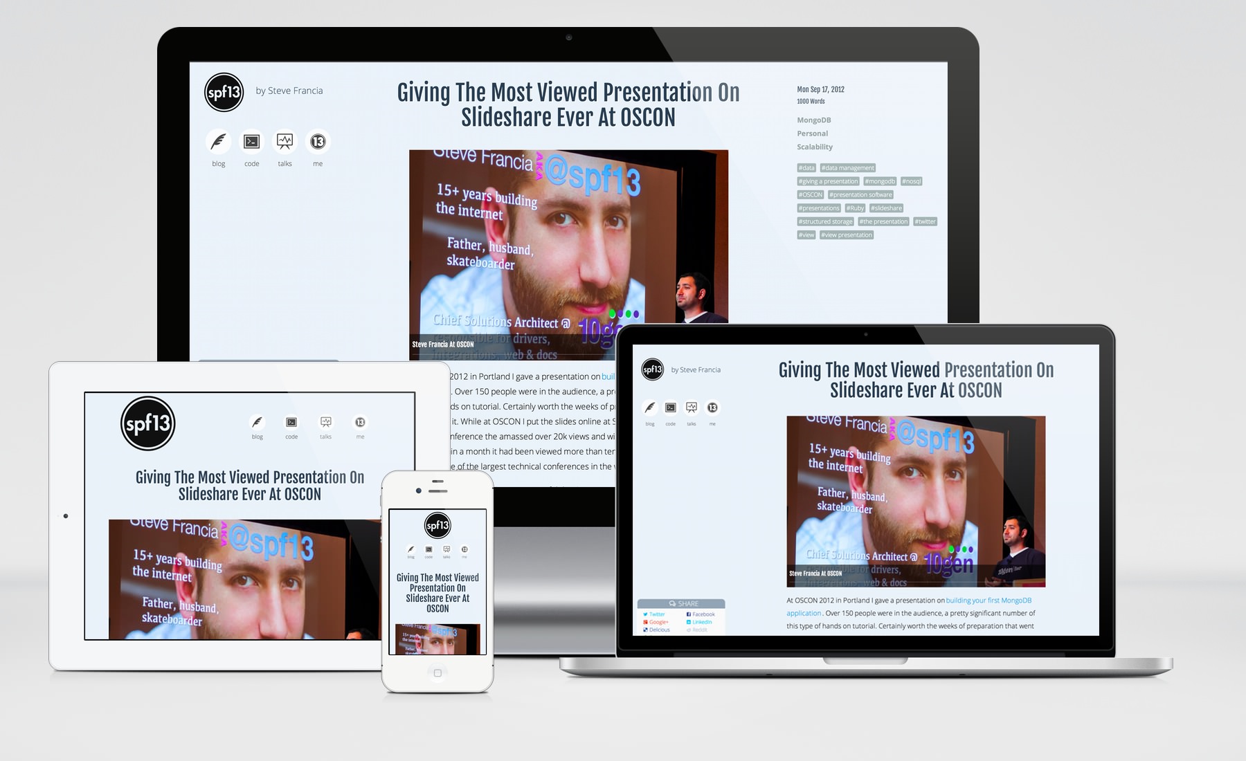 spf13 responsive website