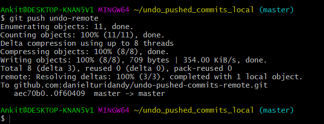 git undo commit pushed