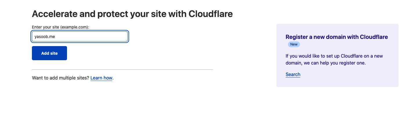 cloudflare-add-site